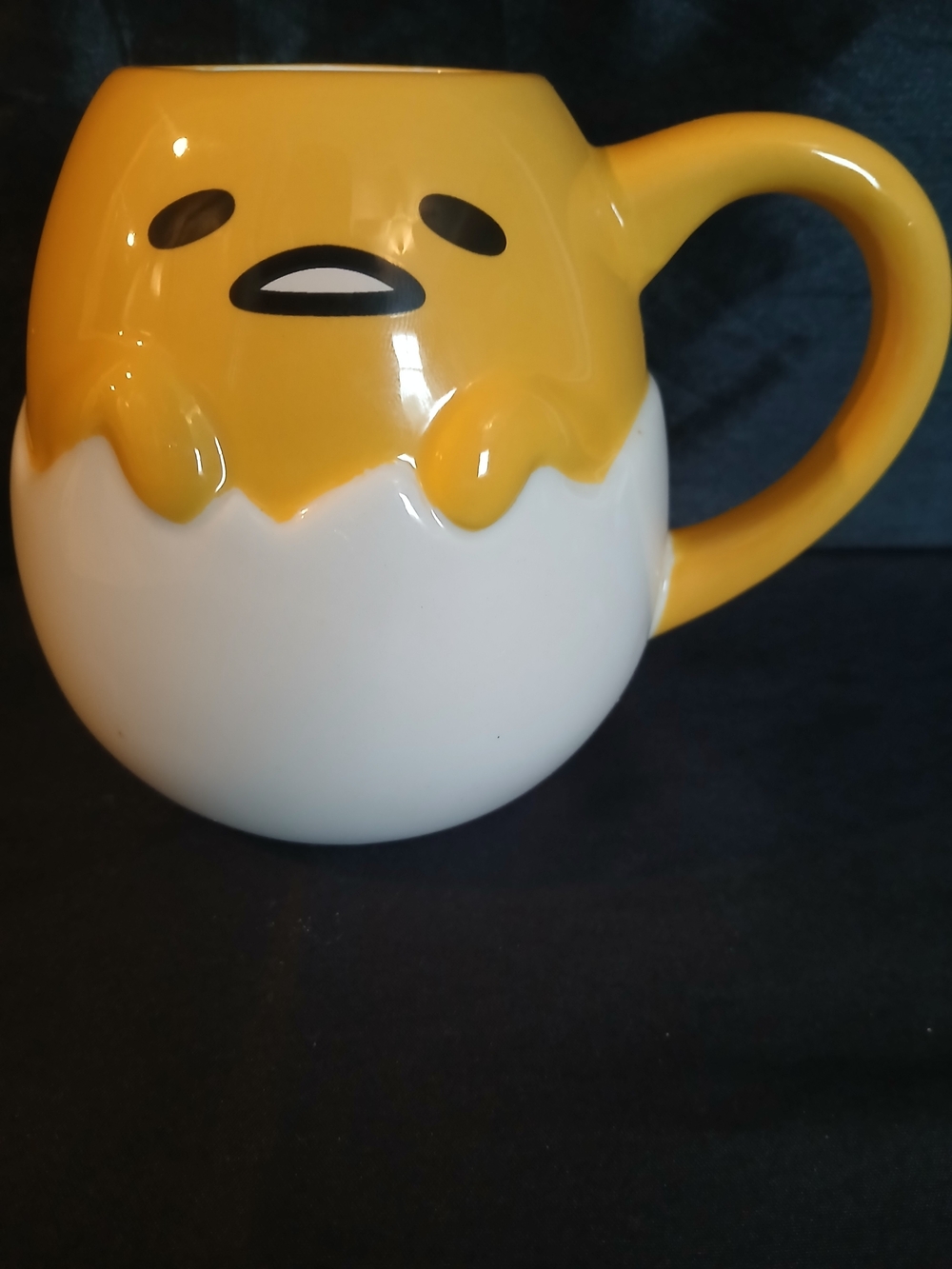 Sanrio Gudetama Yellow and White Ceramic Mug
